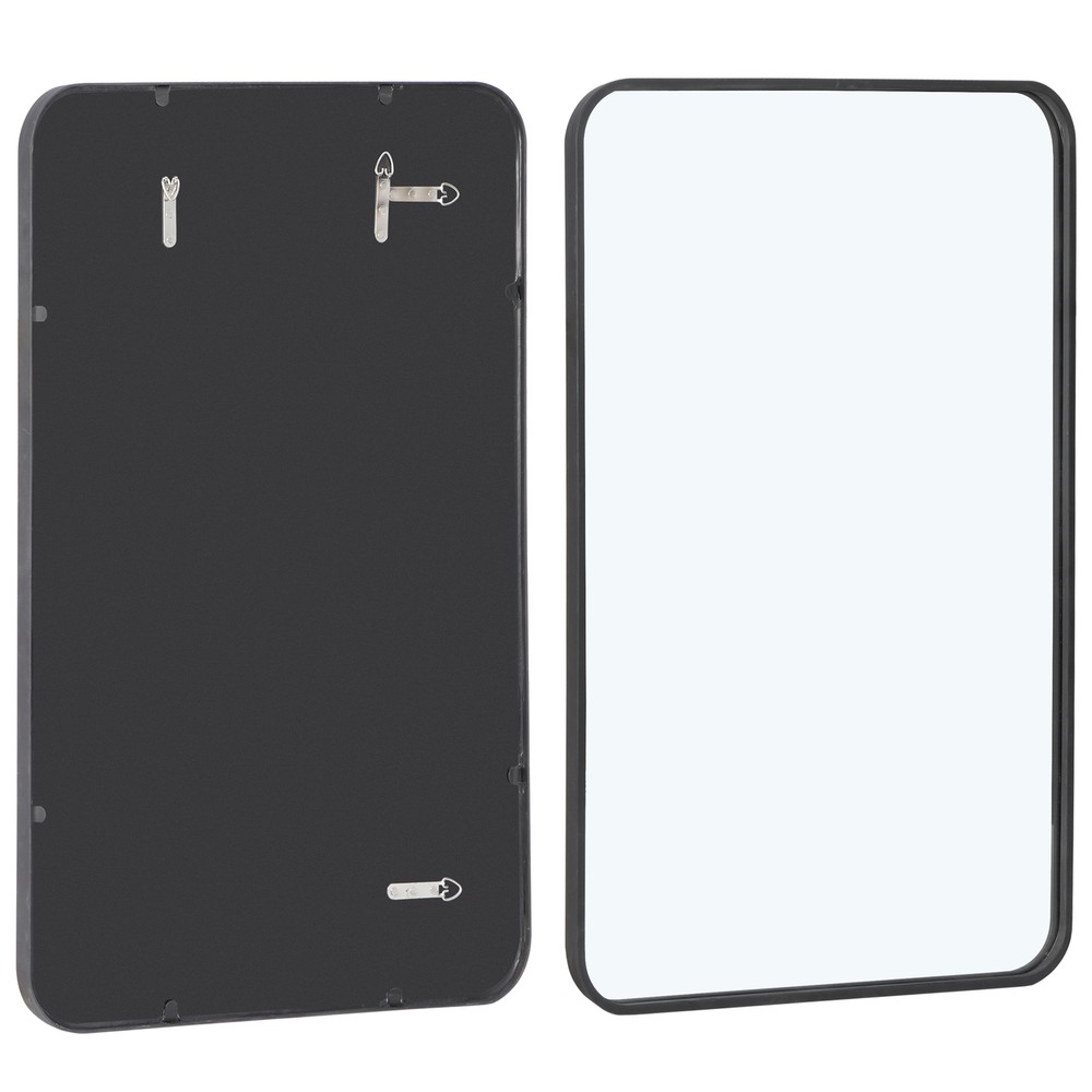 24" x 36" Wall-Mounted Wall Rectangular Wall Mirror Metal Frame Bathroom Indoor