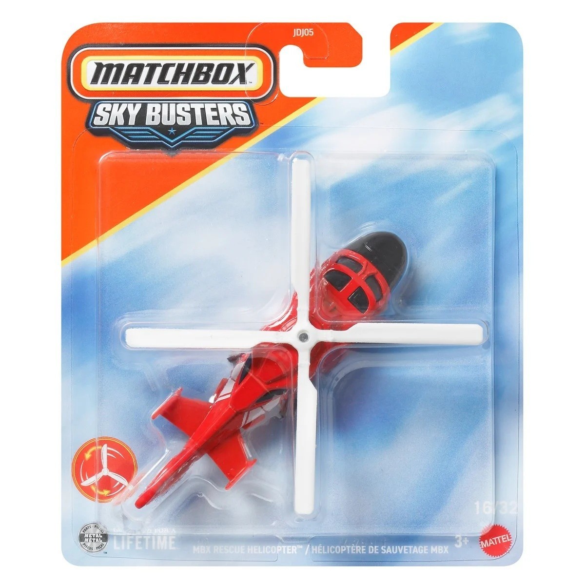 Matchbox - 2026 Sky Busters 16/32 MBX Rescue Helicopter (BBJJW41)