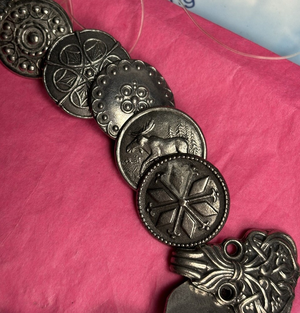 Vintage Pewter Buttons~ 30 Norwegian Factory Errors.