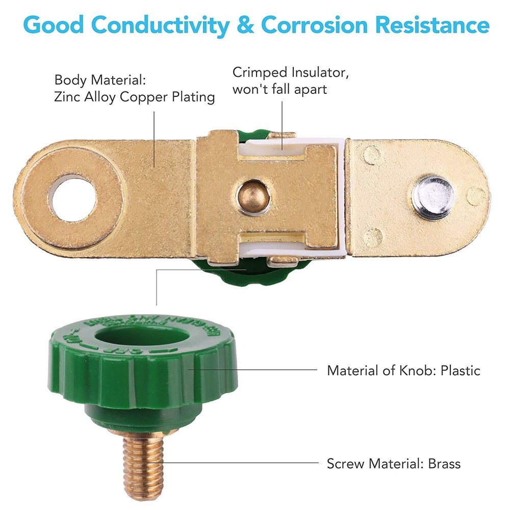 2X Battery Link Terminal Quick Cut-off Disconnect Kill Shut Switch Side Post