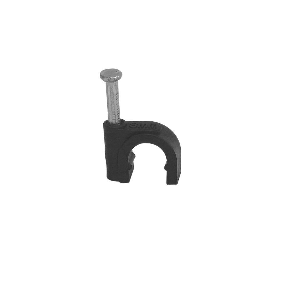 100 Pack Black / 8mm Rg6 Cable Clips