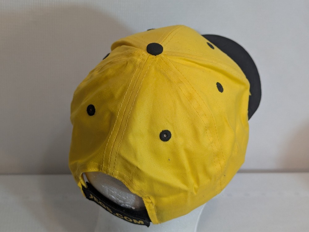 JEGS High Performance Baseball Hat Cap Yellow Hook & Loop Vented Canvas VG+