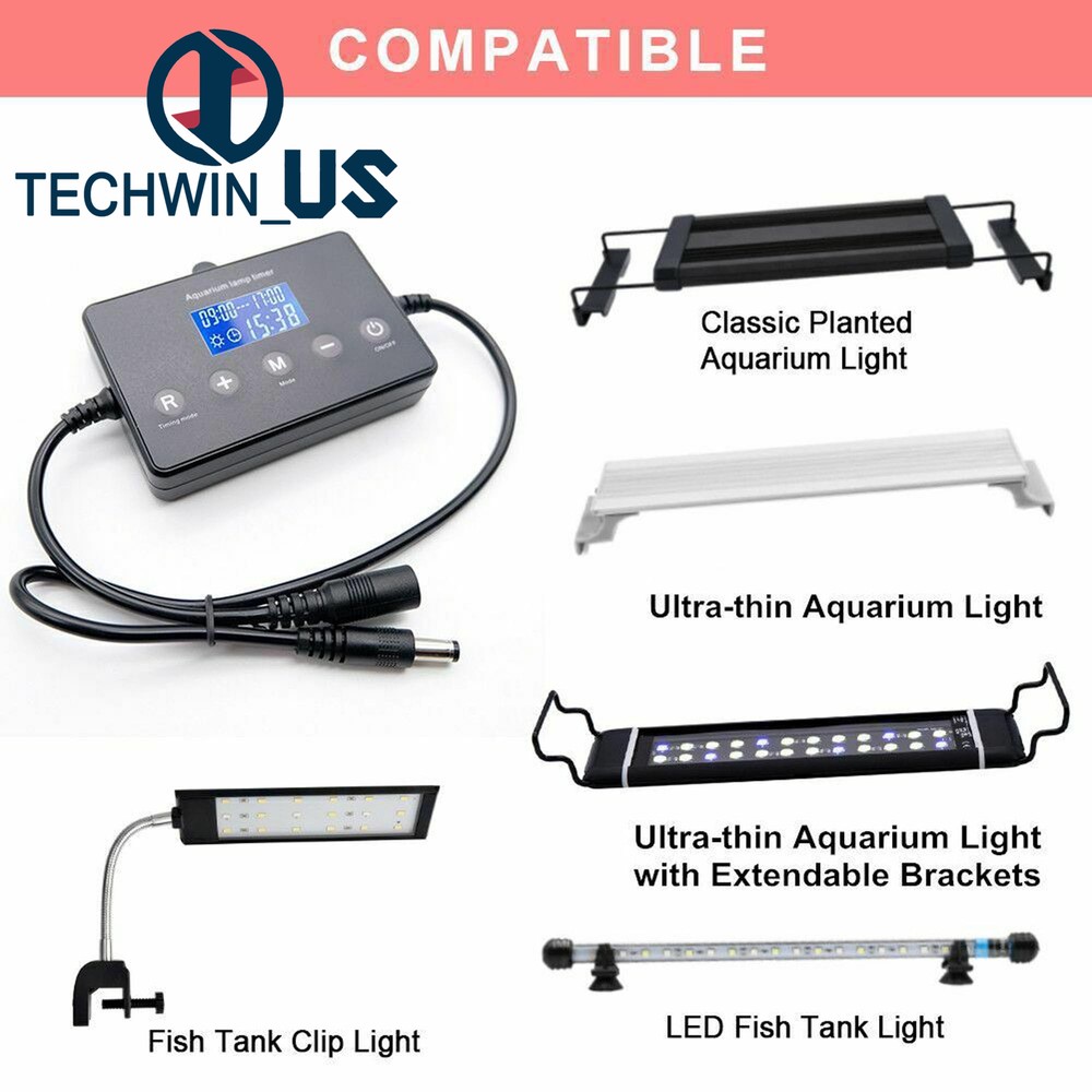 Aquarium LED Intelligent Light Controller Dimmer Timer Modulator for Fish Tank