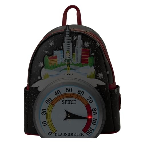 Loungefly ELF CLAUSOMETER Light UP MINI Backpack Standard, Multicolored