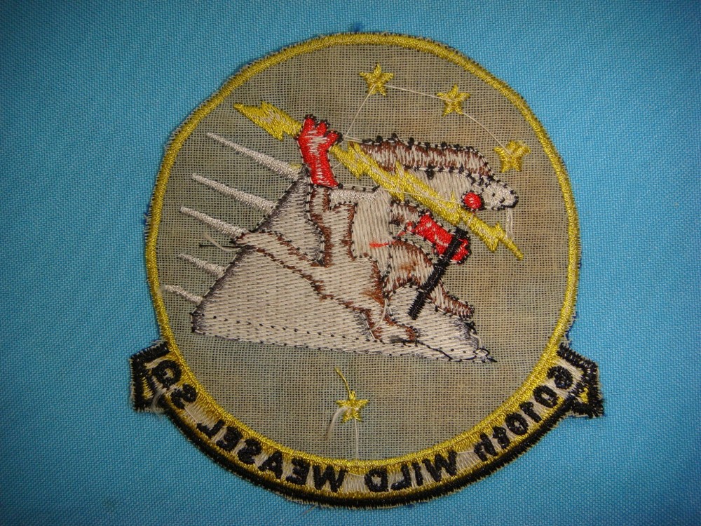 VIETNAM WAR PATCH, USAF 6010th WILD WEASEL SQUADRON