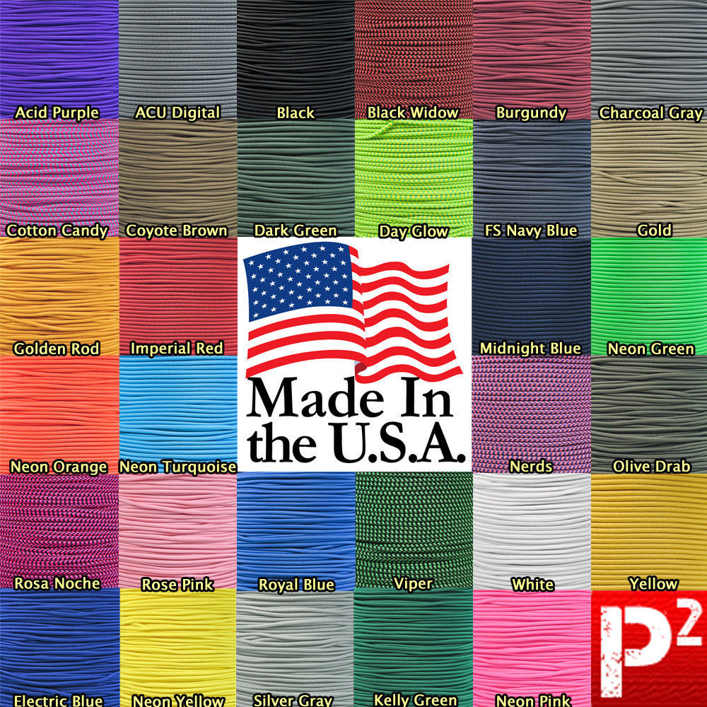 1/8" Shock Cord Bungee Stretch Nylon Jack w/ Rubber Core Bungie Elastic Line