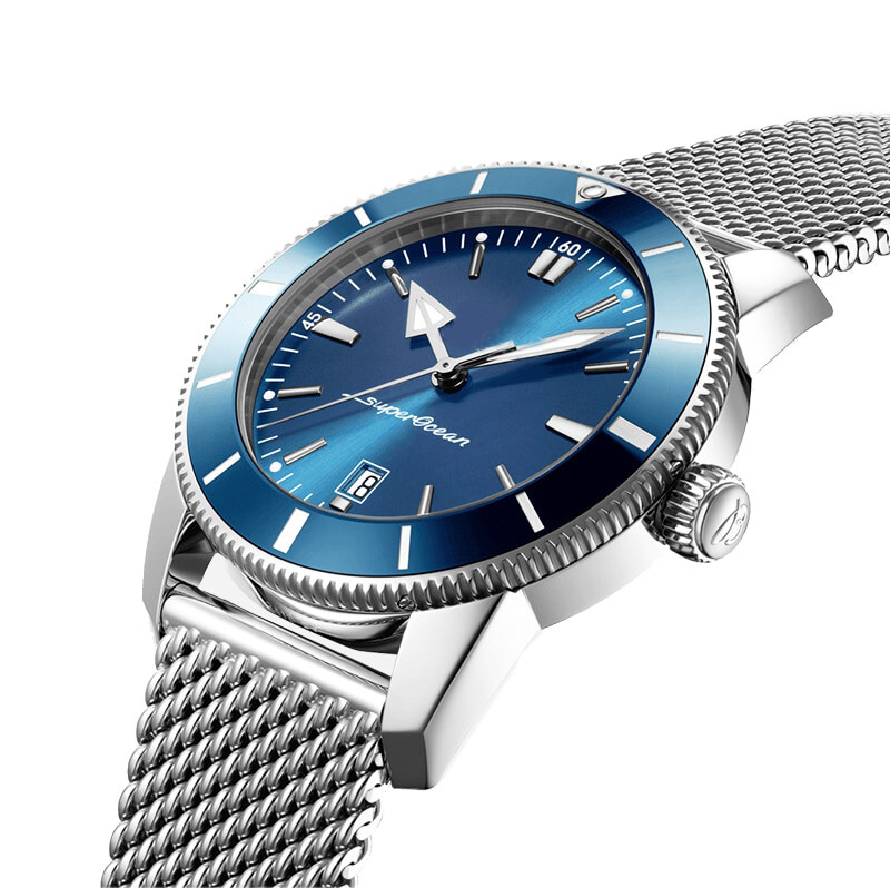 22/24mm Silver Strap Bracelet Fits Breitling Superocean Heritage Stainless Steel