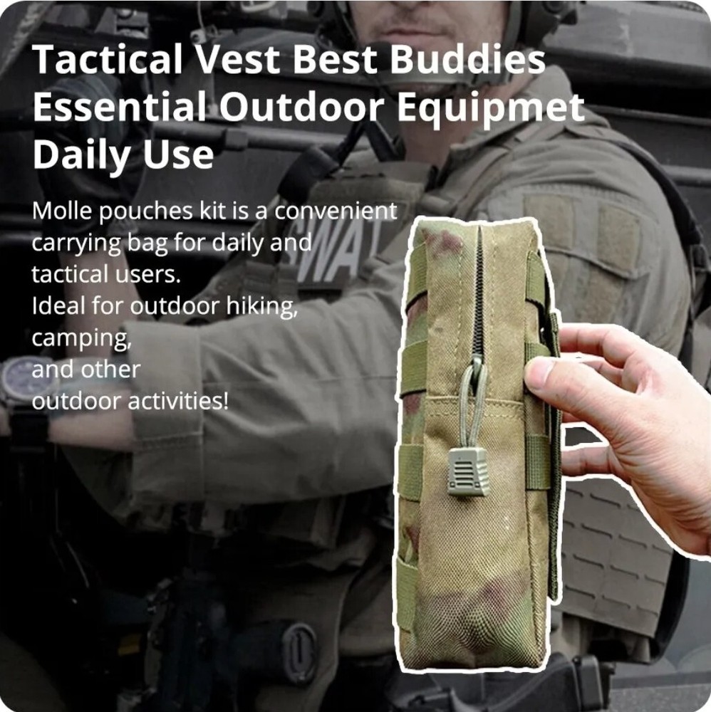 ATACS FG CAMO TACTICAL MOLLE POUCH, EDC MULTI-PURPOSE BAG, ADMIN PACK, IFAK PACK