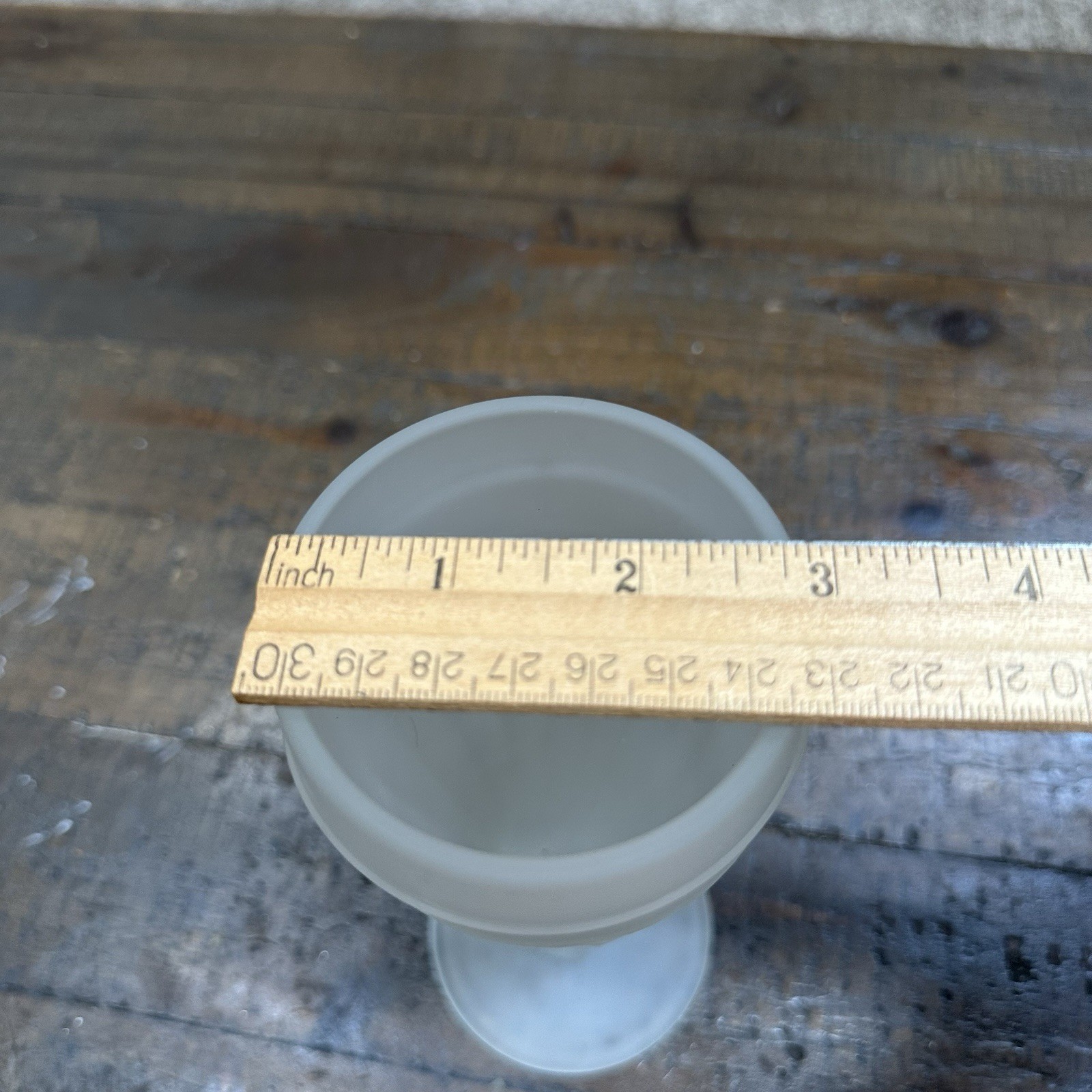 Set of 2 Frosted Glass Viking Horn Mugs Footed Goblet Style Horn Cups 8” Tall