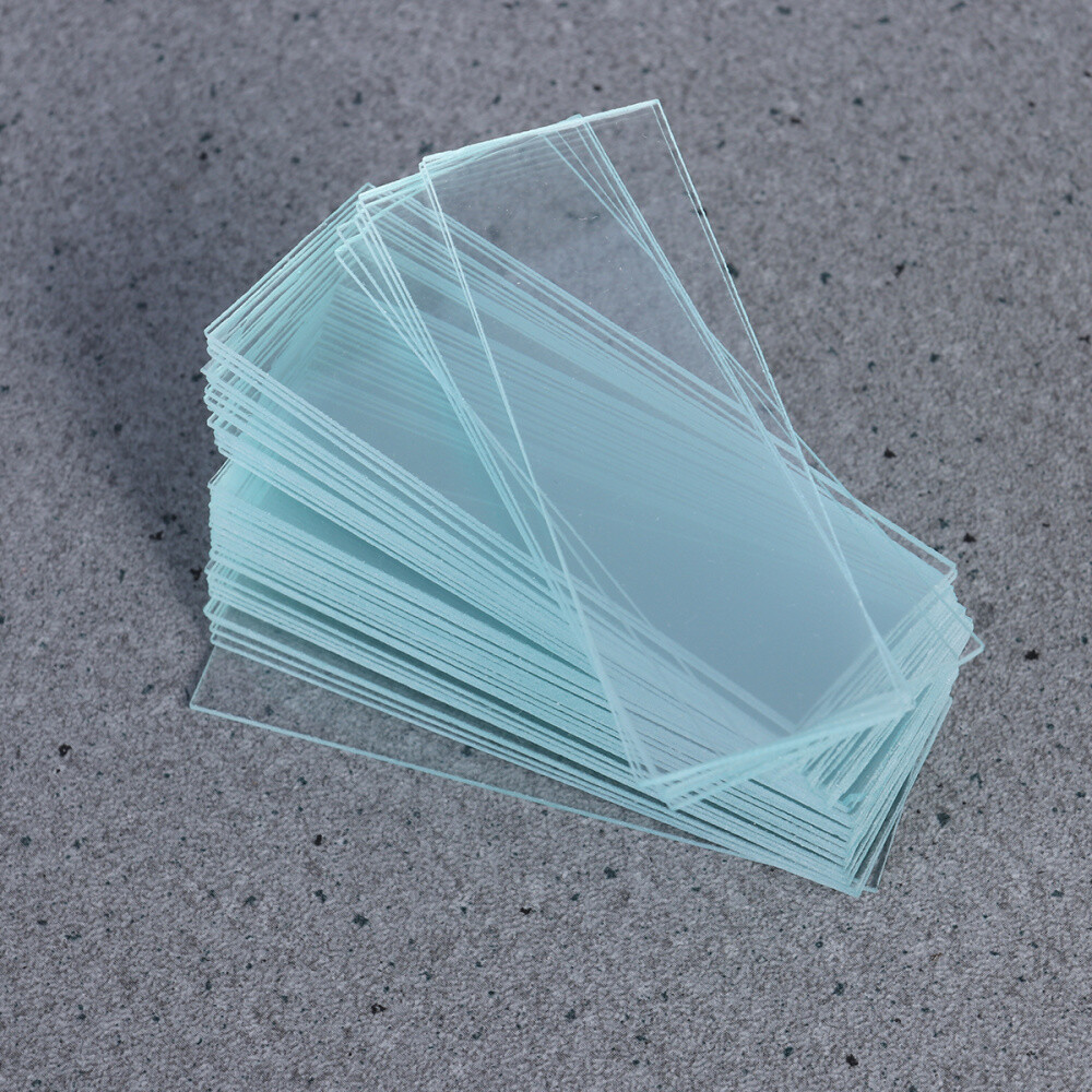 50PCS Blank Ground Glass Microscope Slides Cover Child Microscope Slides