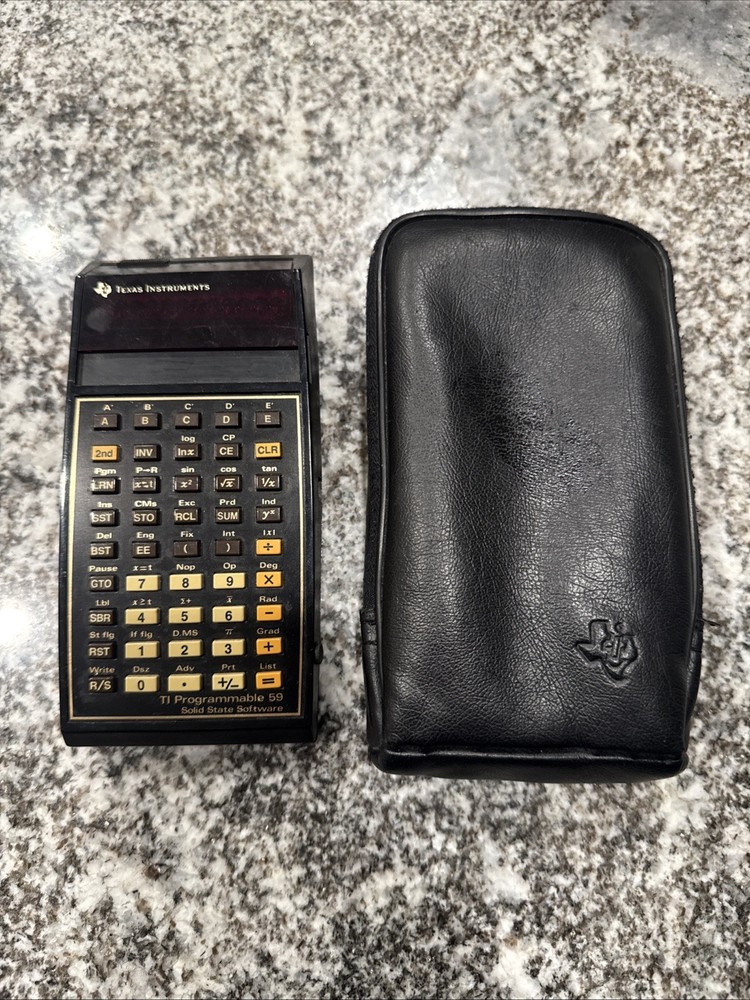 Texas Instruments TI 59 Programmable Vintage Calculator w/ Case AS-IS Untested