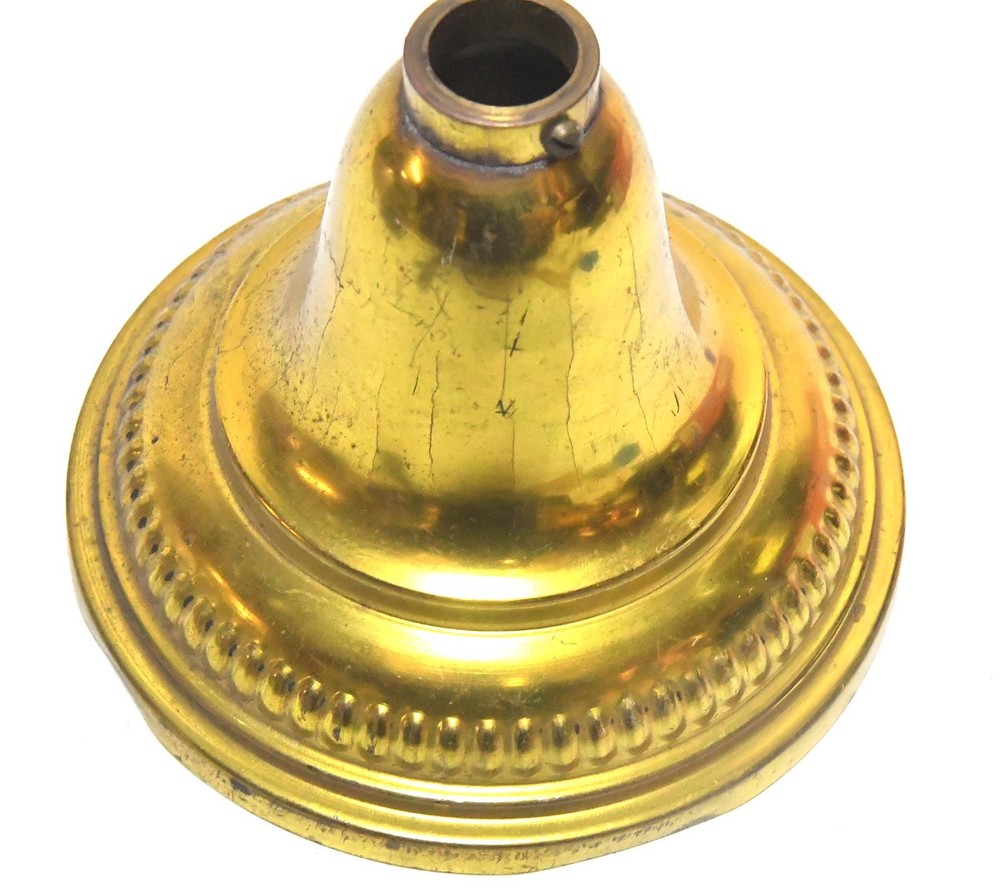 VINTAGE DECORATIVE BRASS CEILING BELL CANOPY