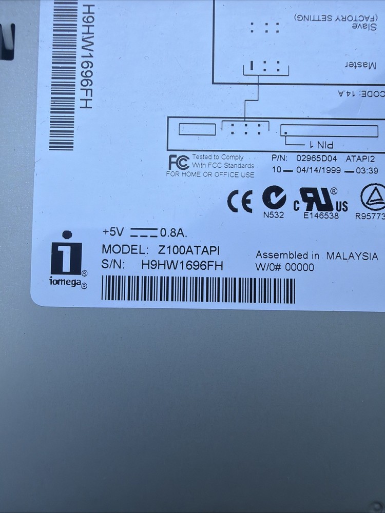 Iomega Z100ATAPI Zip 100 Internal 3.5" Drive , ATAPI