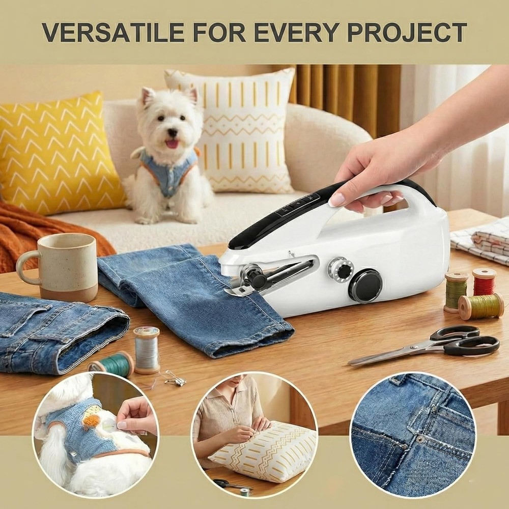 Portable Mini Sewing Machine for Beginners， Portable Handheld Sewing Machine