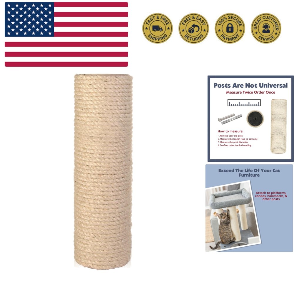 Replacement Sisal Post for Cat Scratching Posts, Backup Scratcher for Indoor ...