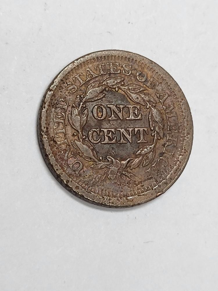 1852 EXCELLENT Details US Large Cent