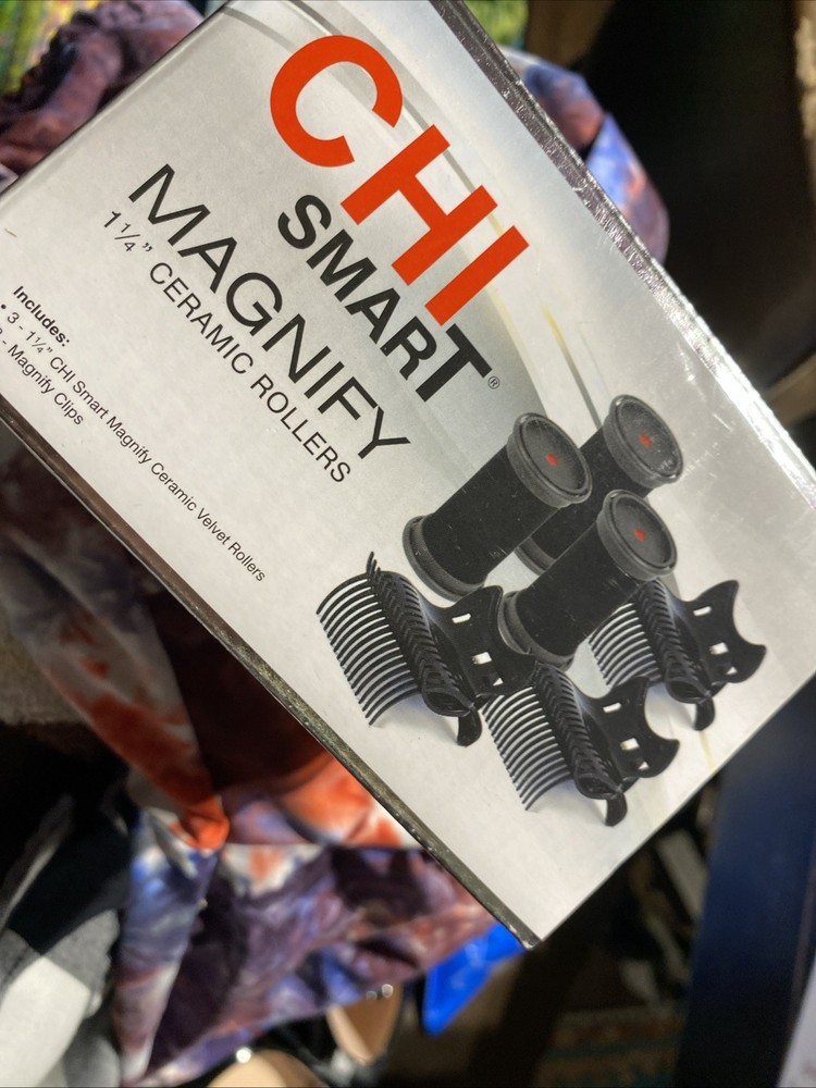 CHI Smart Magnify 1.25"Ceramic Velvet Replacement Hot Rollers & Clips