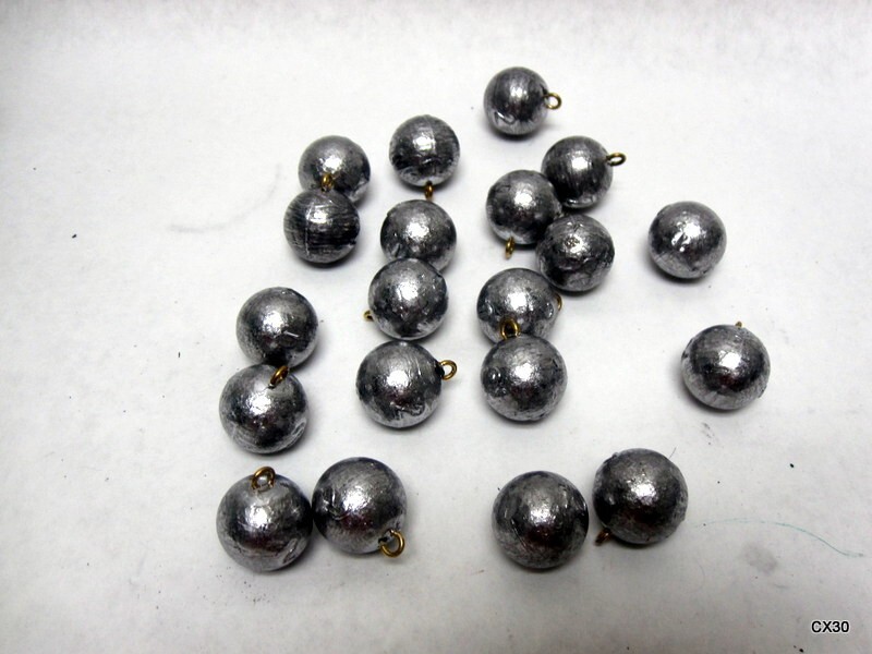 20 Pcs. Egg Drop Sinkers 2 Oz. with Static Ring