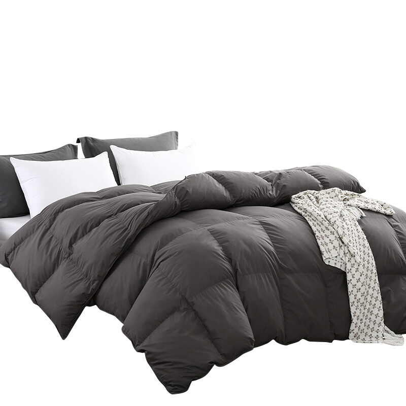 Grey Comforter Duvet Insert - All Season Down Comforter with Corner Tabs