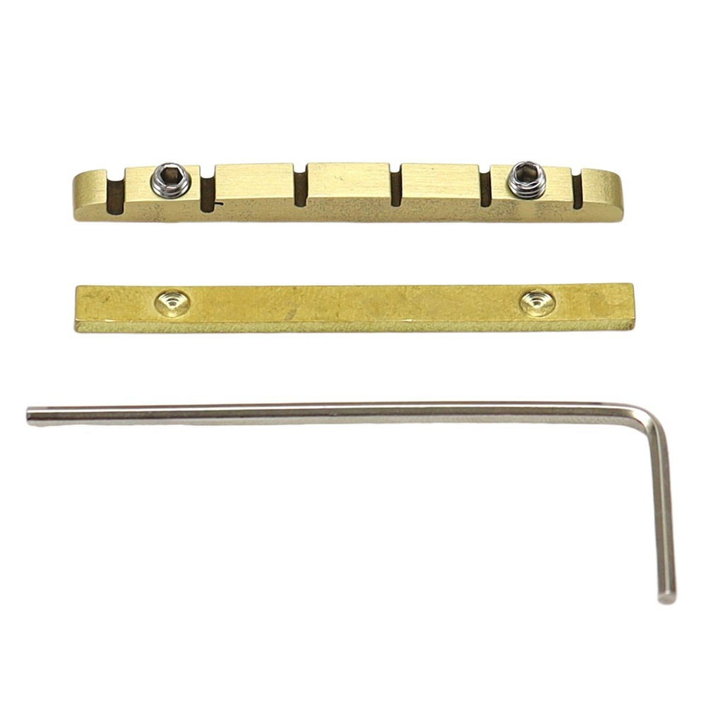 6 String 42mm Electric Guitar Nut Split Regulation Adjustable Height Brass Nut