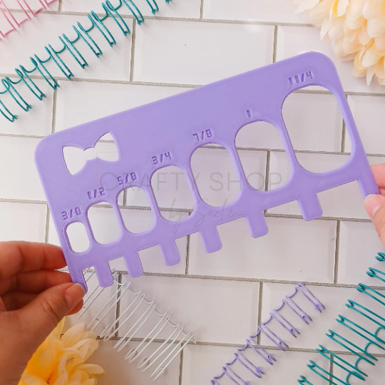 Cinching Wire Size Guide, Binding Ring Gauge, Bookbinding ring size template.