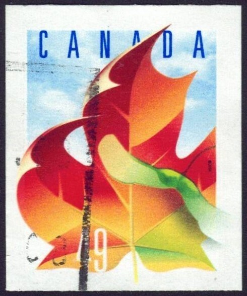 Canada sc#2053 Maple Leaf, Unit from Coil, Used