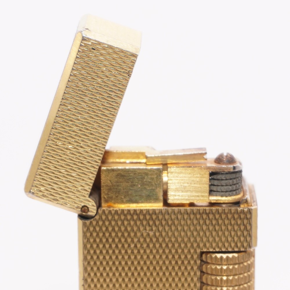 Dunhill Lighter Brown Shell gold Barry Pattern_Ultrasonically cleaned_Working