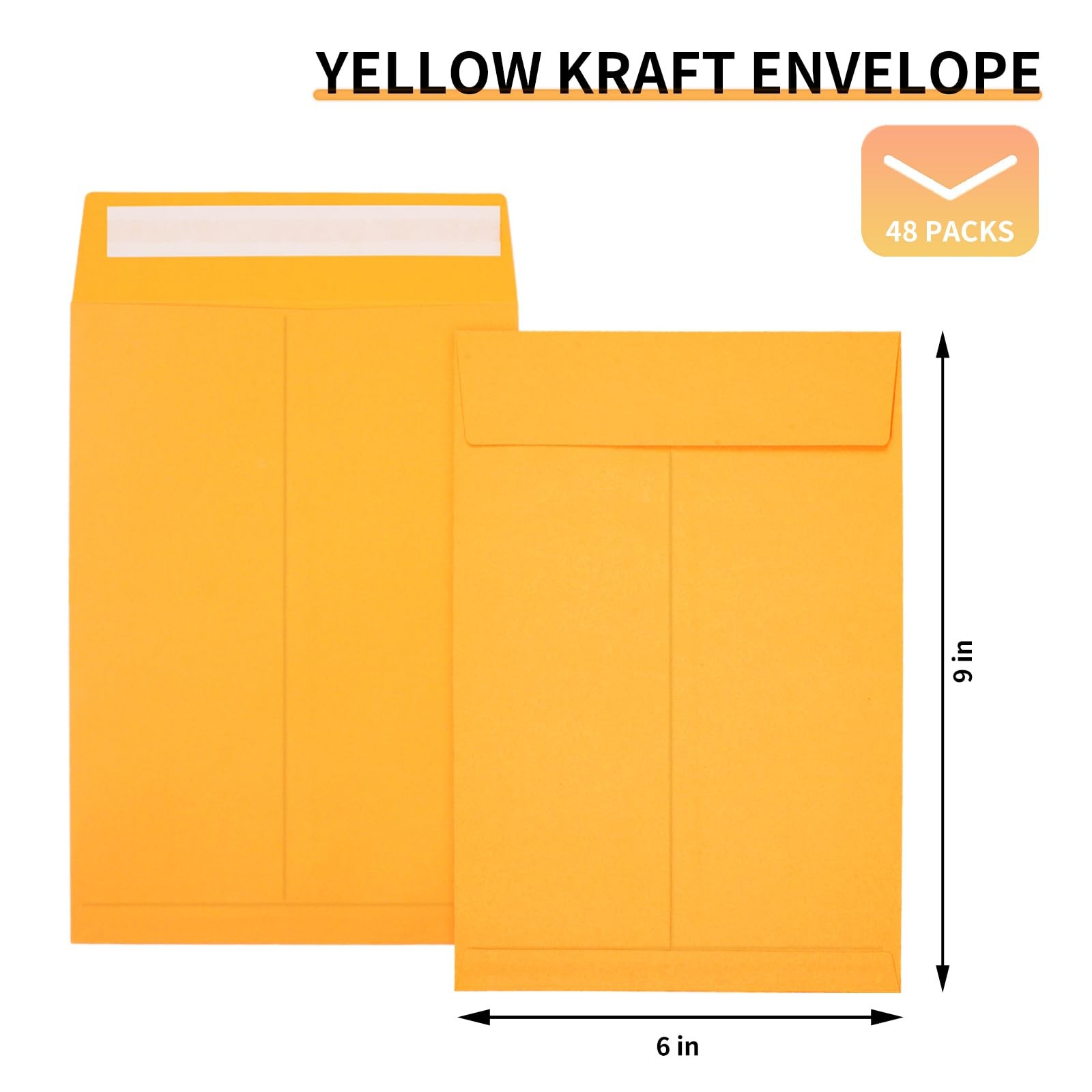 Joyberg 6x9 Envelopes Self Seal, Yellow Envelopes 6x9 Printable, Catalog Mail...