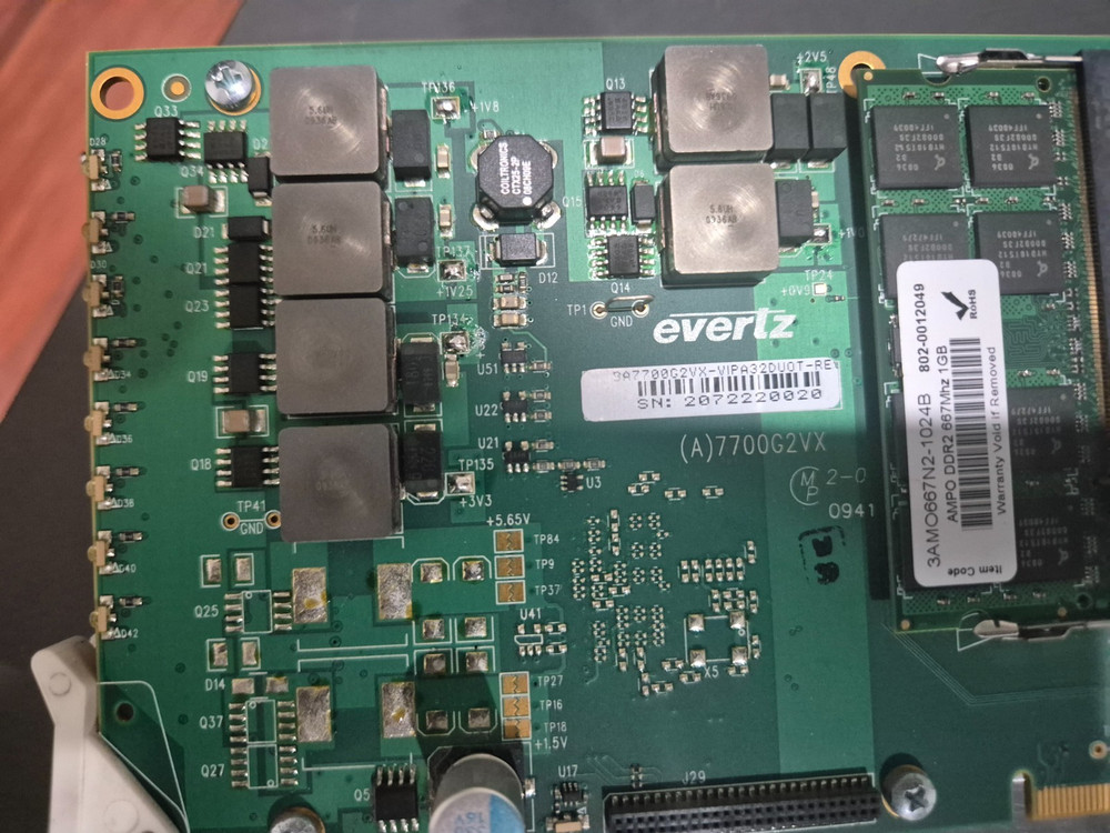 Evertz 7867VIPA32-DUO-HS-DIN HD/SD Display Processor Multiviewer Mini Din cables