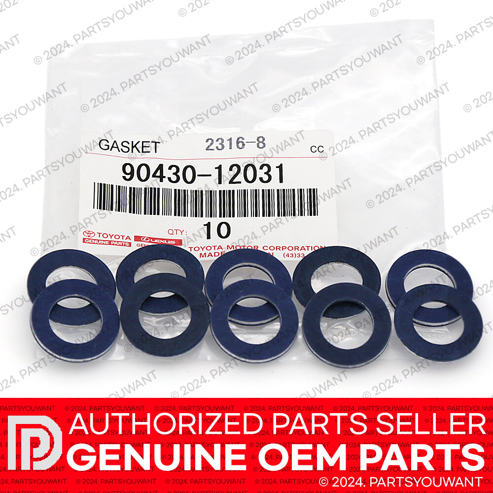 GENUINE Toyota Lexus OEM Oil Drain Plug Washer Gasket 90430-12031 [ Set of 10 ]