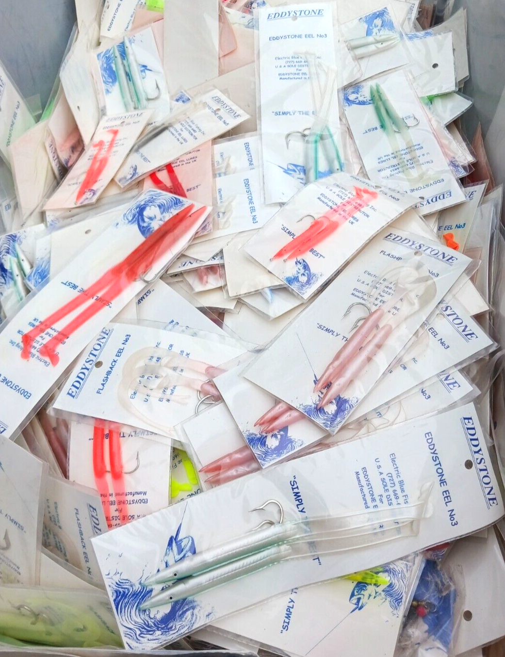 10 Sand Eel Fishing Lure Cod/Pollock/Bass/Mackerel/Tuna/Mahi Rigged Bait Lot