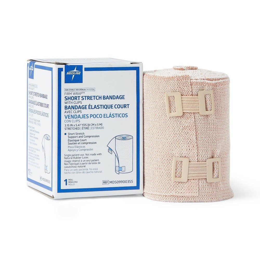 Firm-Wrap Short-Stretch Elastic Bandage, 8 cm x 5 m, Each