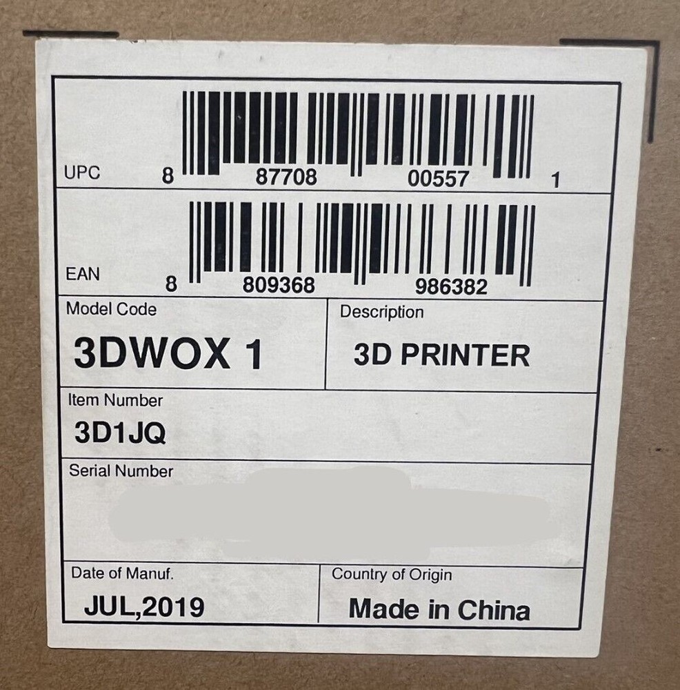 Mimaki Sindoh 3DWOX 1 Desktop 3D Printer 3D1JQ