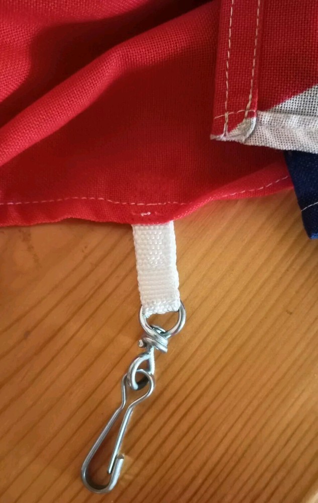 Large Big British flag with hooks. 154x92 cm.