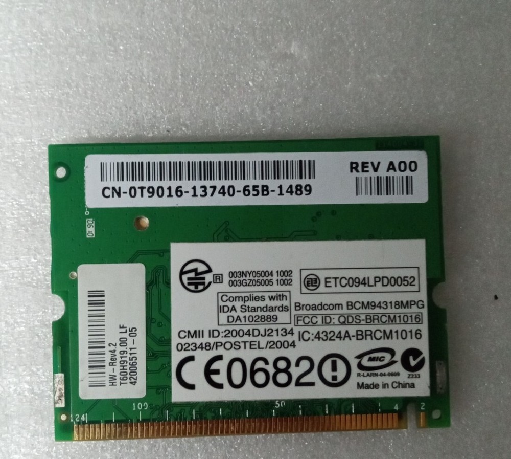 0T9016 BCM94318MPG Wireless Network Card