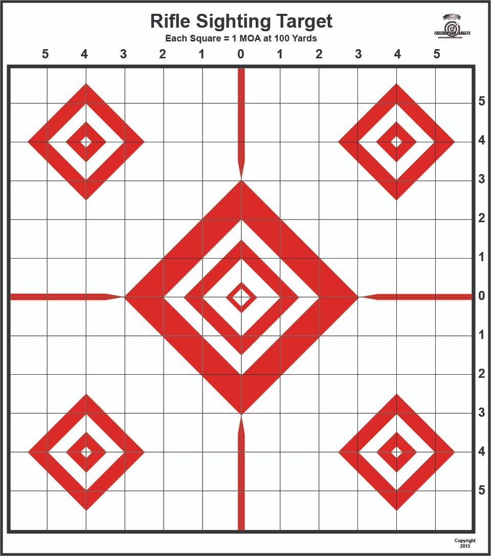 25x Red Rifle Sighting Gun Range Pistol Handgun Shooting Training Target 13x14.5