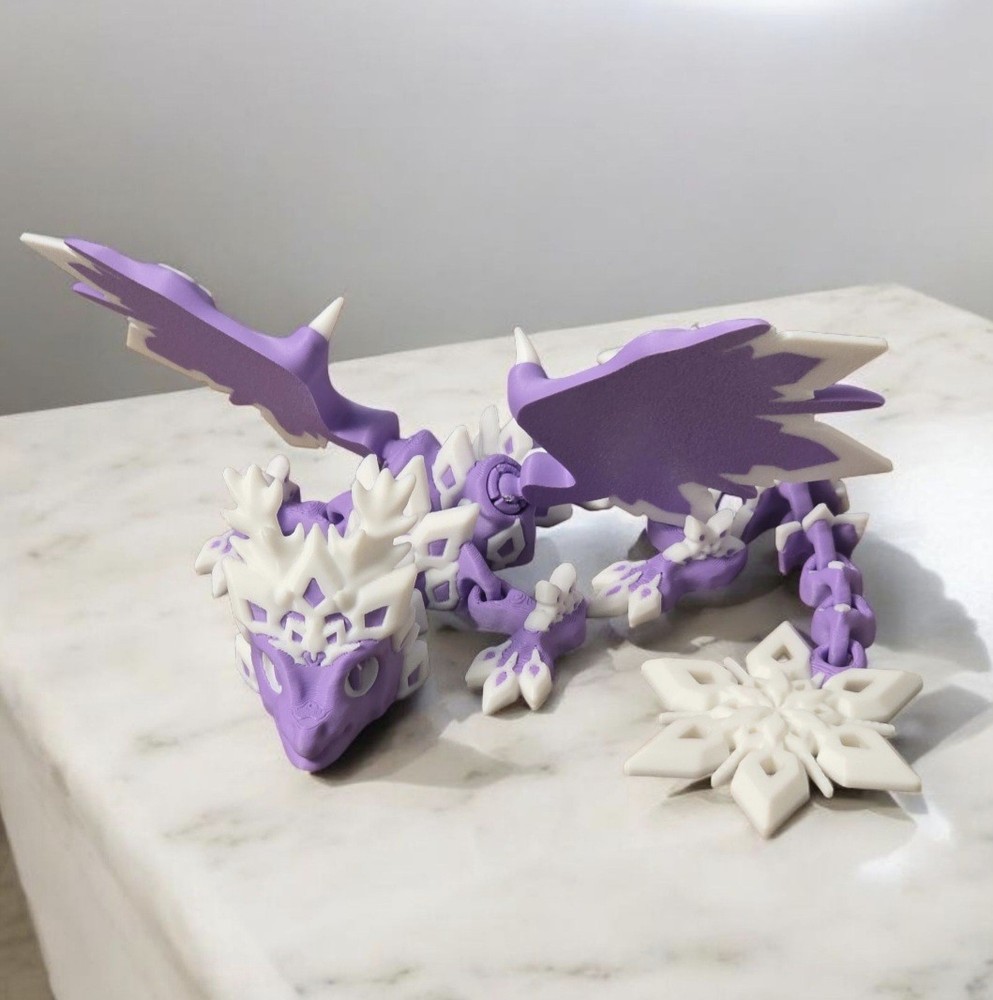 3D Printer Winter Purple Dragon