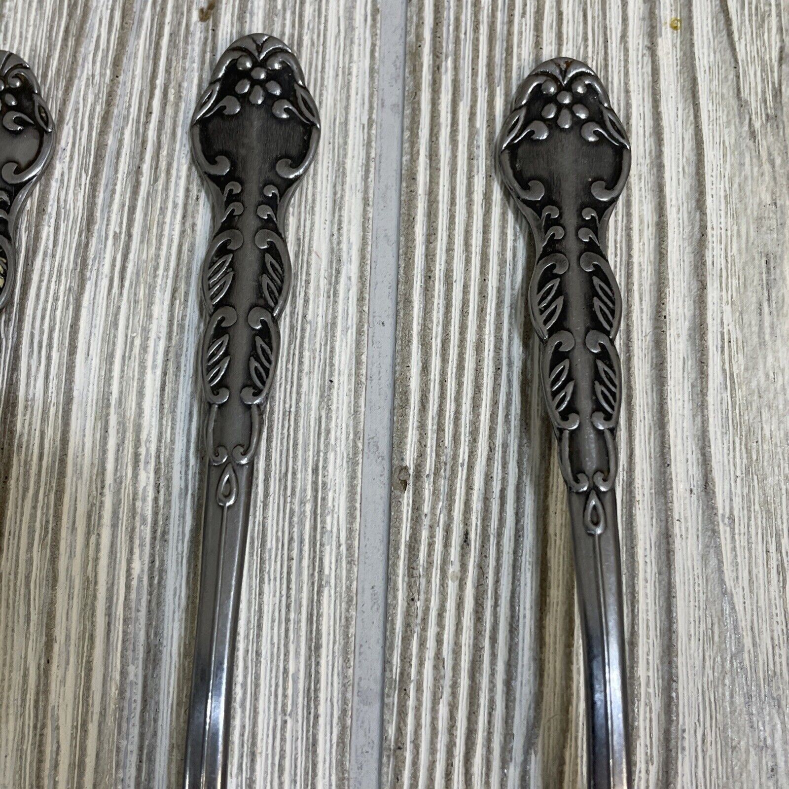 VTG National Stainless Steel Spoon Set Lot of 6 Silverware Made in Japan