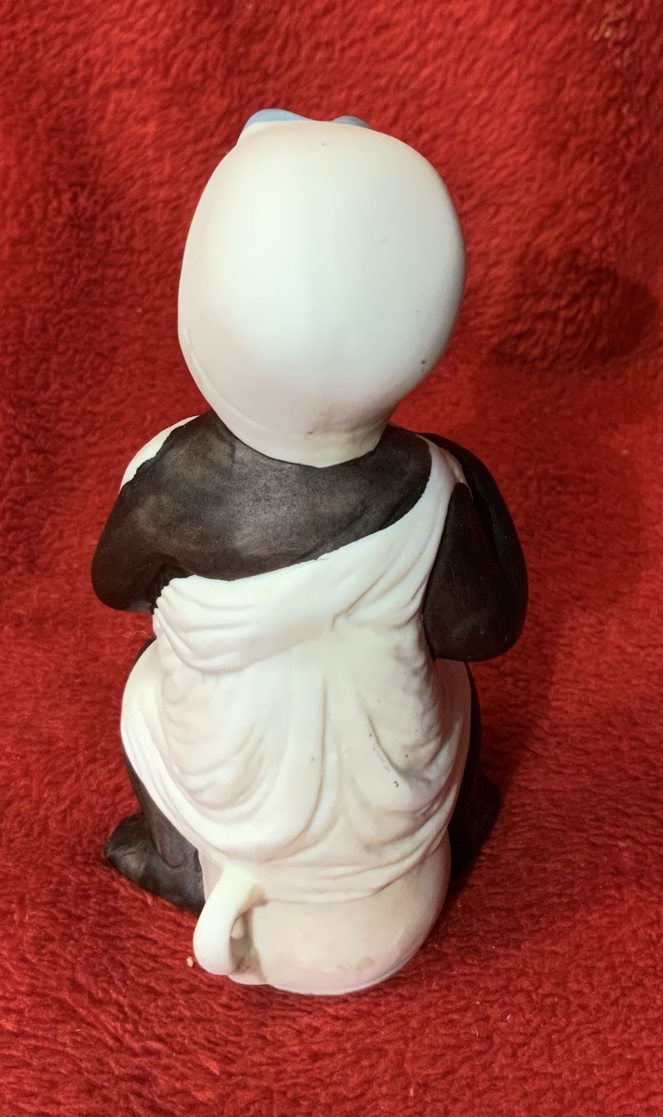 Vintage African American Folk Art Figurine Boy eating a melon