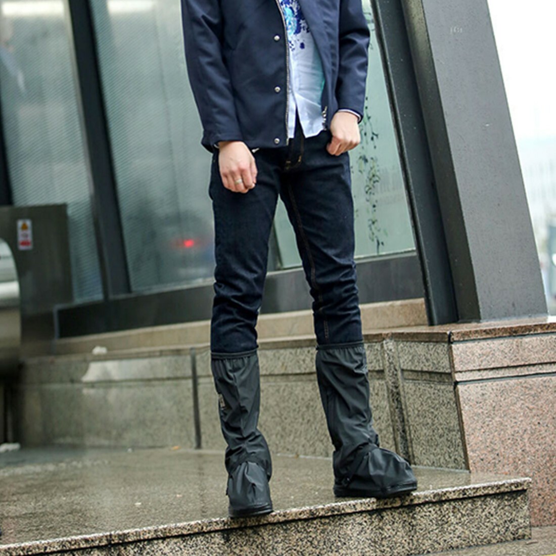 Reusable Rain Shoe Waterproof Covers Anti-slip Unisex Overshoes Boots S-XXL