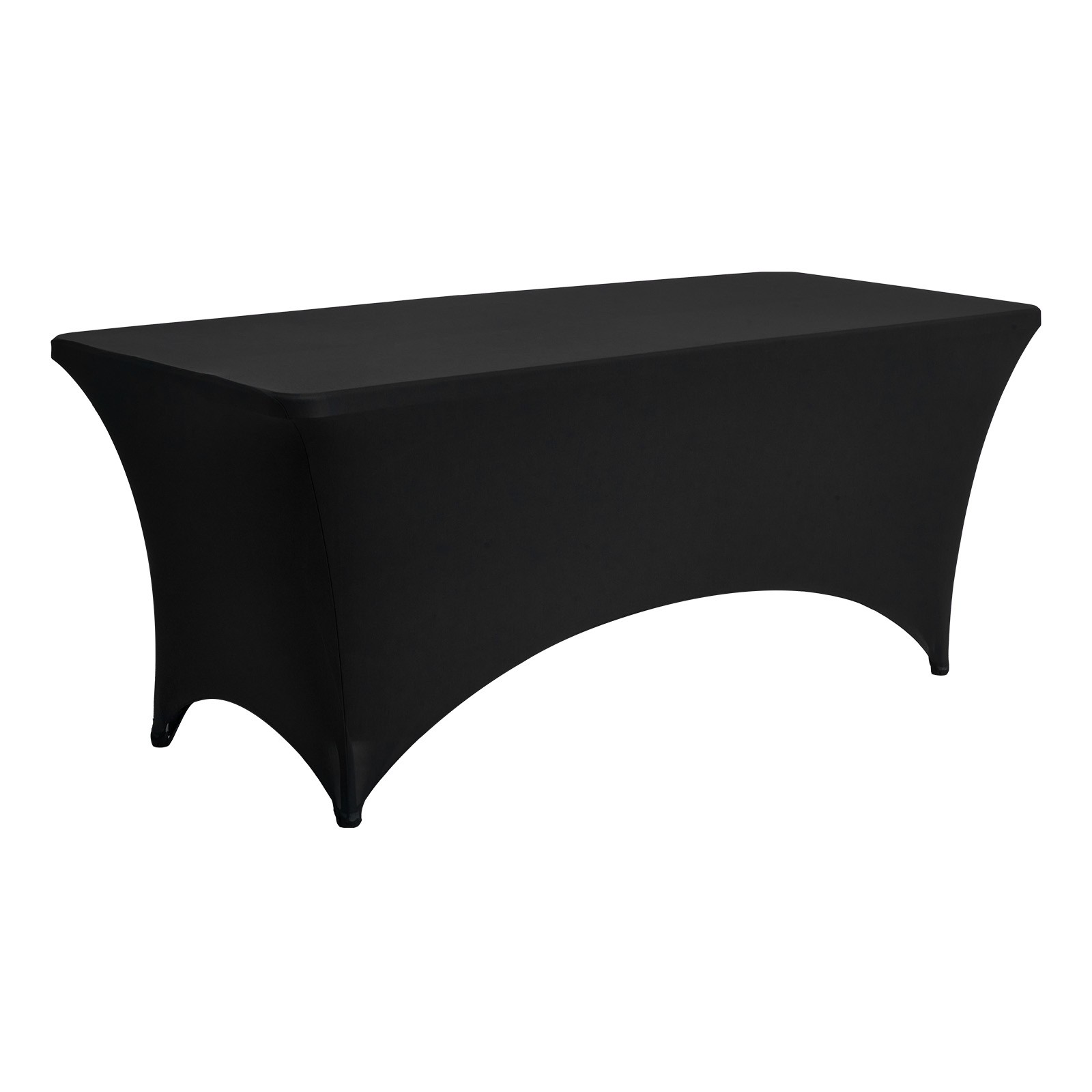 Uimoso 10 Pack Stretch Spandex Table Covers for 6FT Tables - Black