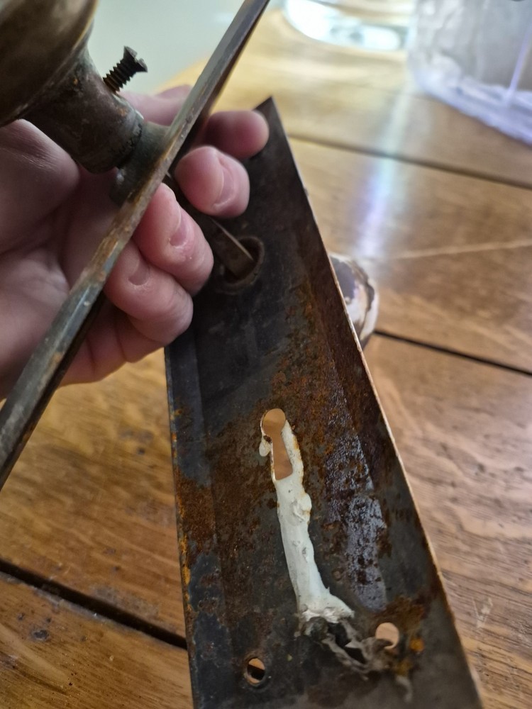 Vintage Metal Door Knobs and Face Plates