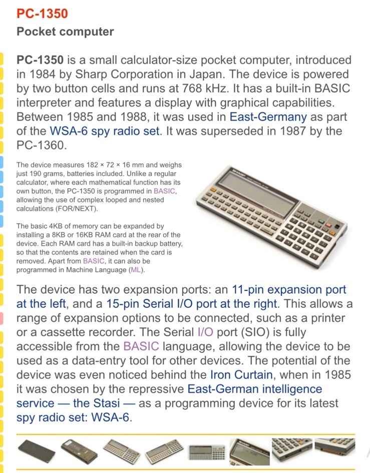 VINTAGE Sharp PC-1350 BASIC Pocket Computer New Batteries JAPAN See Pic 4 Condit