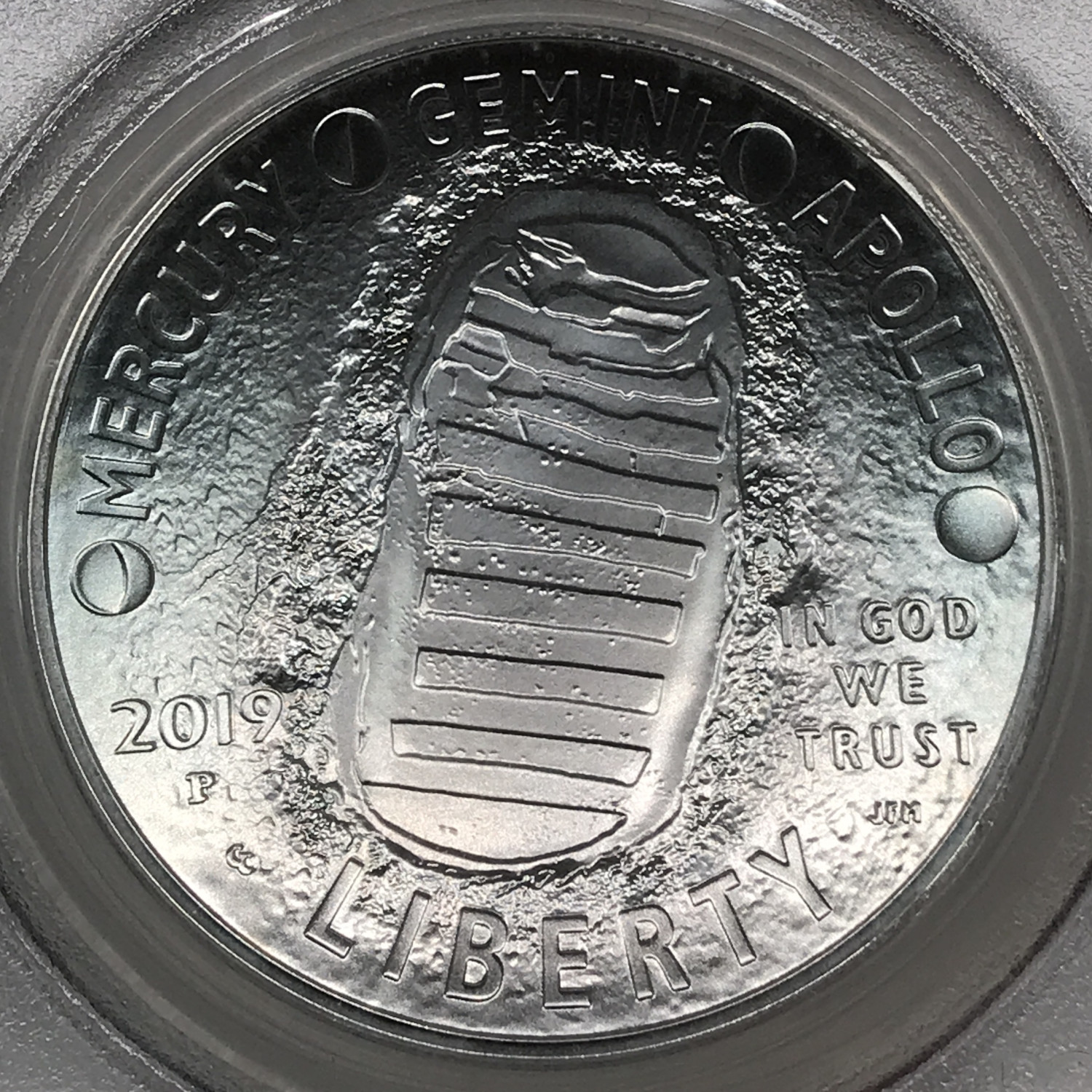 2019 P Apollo 11 50th Anniversary Silver Dollar PCGS MS70 First Strike AMF Label