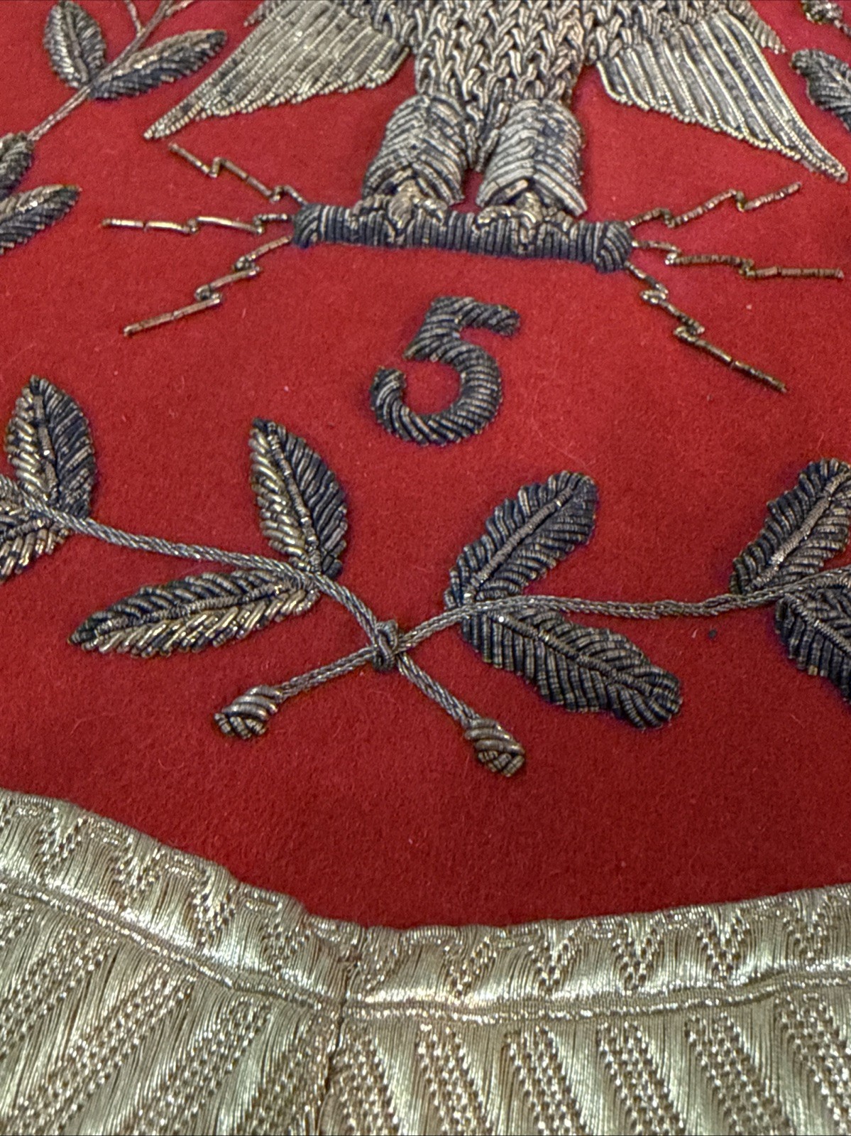 French Napoleonic Officer’s Sabretache Dispatch Case 5th Hussar Regiment Mounted