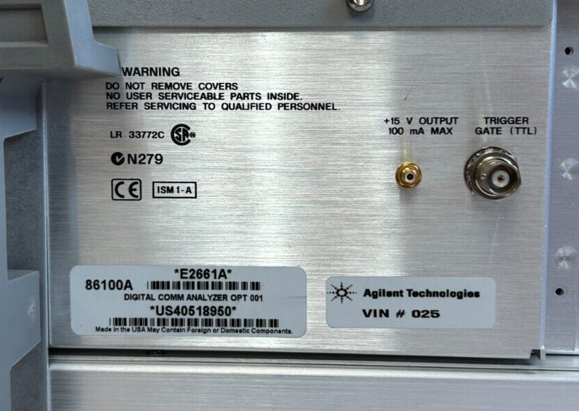 Agilent / HP 86100A-001, 300 Mhz CPU, Digital Communications Analyzer. Tested!