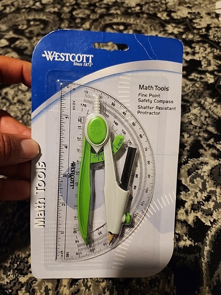 Precision Compass & Shatter-Resistant Protractor Set – Perfect for Geometry
