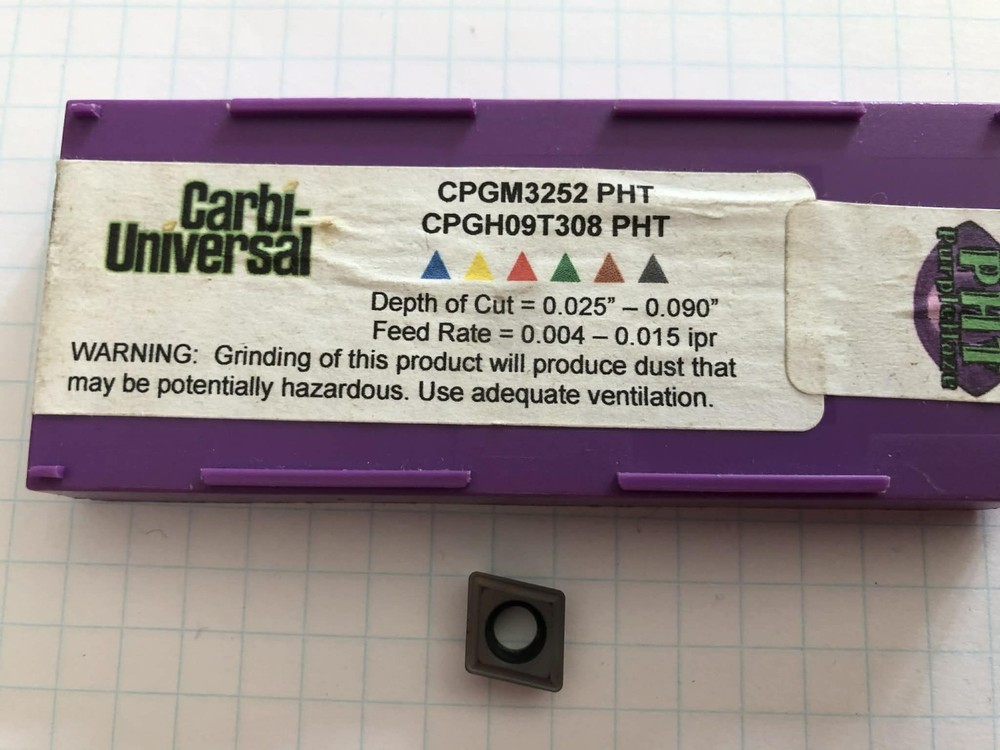 New Open Box - 8-inserts- CPGM 3252 PHT Carbi-Universal inserts ( 8 pcs)