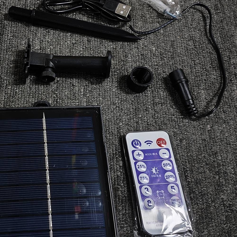 Solar Battery Box Kit Pack Powered Lithium Panel Light with Remote Control3015