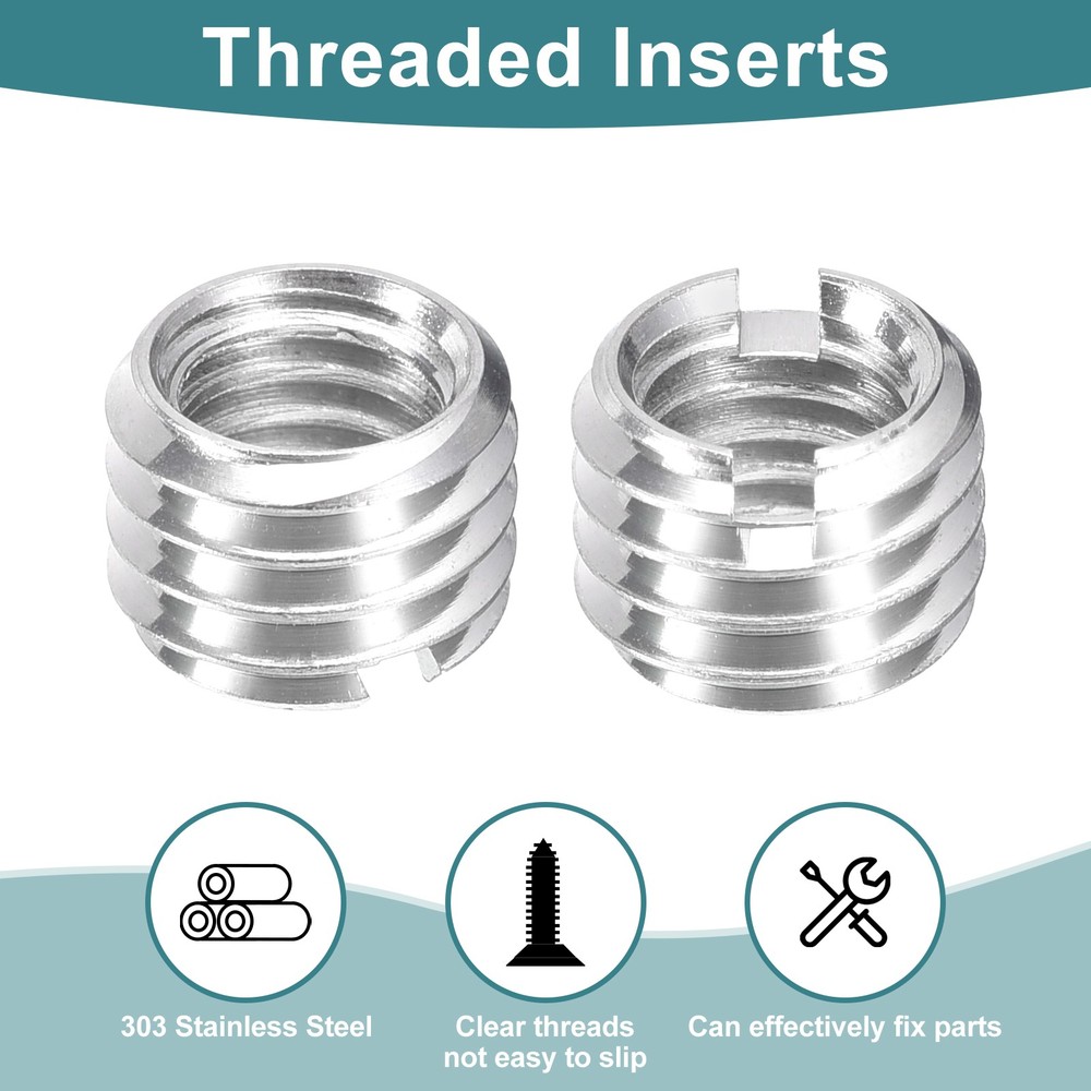 25Pcs Threaded Inserts, M6-1x6 & M8-1.25x6 Thread Repair Insert